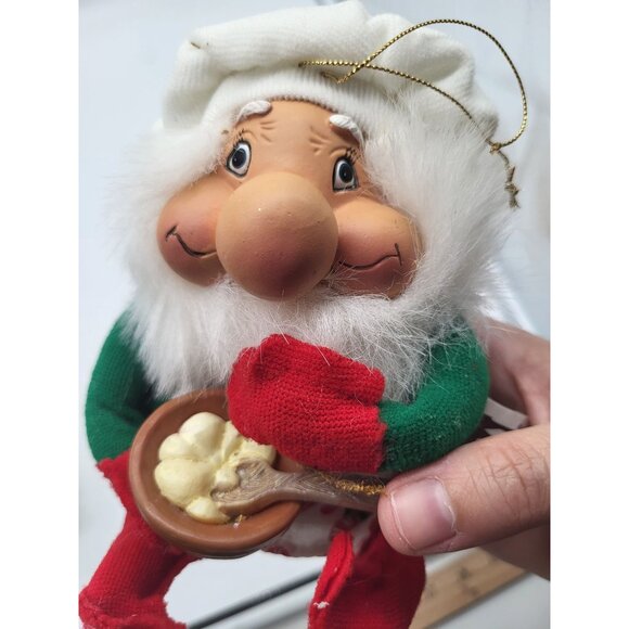 Vtg SANTA'S BEST SANTAKINS Plush Decorations ELF Ornament Whimsical - Picture 10 of 12